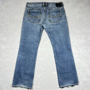 Diesel Zatiny Jeans 008FA W36 L32 Regular Slim Bootcut Medium Wash Made Italy